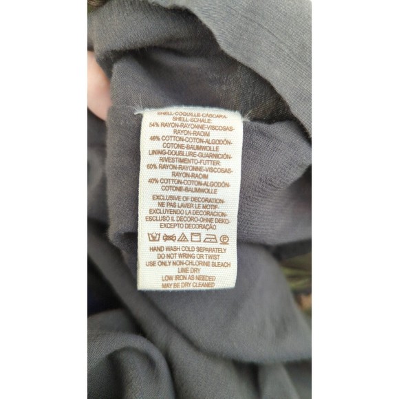 FREE PEOPLE Brown Mini Dress Floral Balloon Sleeve Boho Bohemian Festival XS - Picture 6 of 6